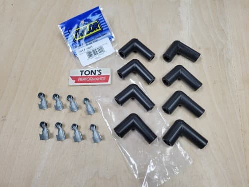 Taylor Cable 46001 Spark Plug Boot and Terminal Kit 90 Degree Right Angle 8 Pack - image 1
