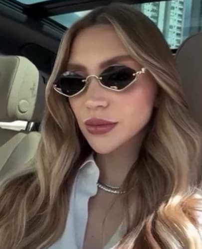 Gucci GG1604S 002 Gold Brown Lens Rimless Women's Sunglasses Authentic - image 1