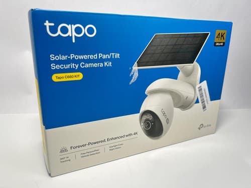 Tapo 4K Wireless Outdoor Camera w/ Solar Panel – 360° Pan, VistaCam 360 - image 1