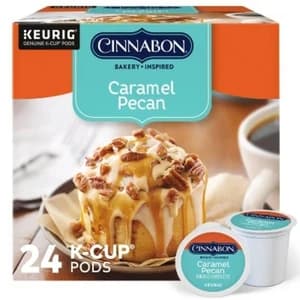 Cinnabon Caramel Pecan Medium Roast Coffee Keurig - K-Cup Pods 24ct - image 1