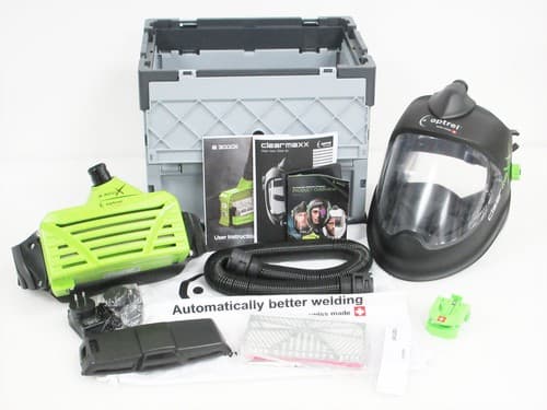 OPTREL CLEARMAXX HELMET & PAPR E3000X SYSTEM 4900.251 MASK FILTER BATTERY & CASE - image 1