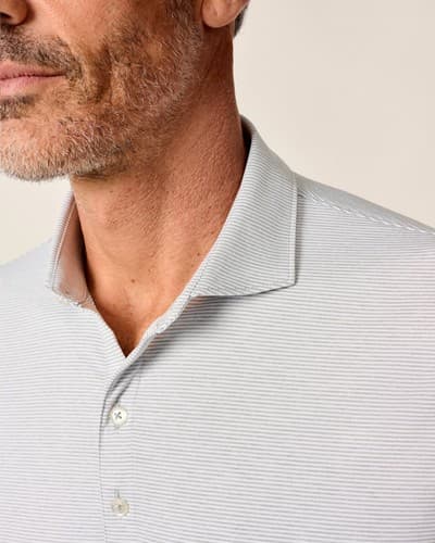 johnnie-O Performance Jersey Polo - Lyndonn Stripe Mens Seal (7853234) - image 1