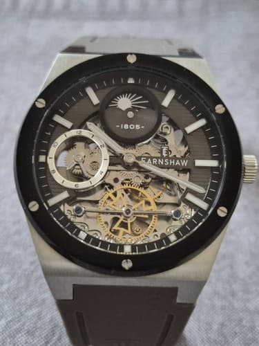 Thomas Earnshaw Drake DualTime Automatic Skeleton Dial Moon Phase Watch - image 1