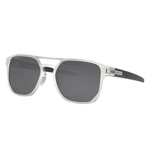 Oakley OO4128-0153 Latch Alpha Polarized Sunglasses Matte Silver/Prizm Black - image 1