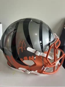 Joe Burrow Autographed Bengals Custom 'Drip' Authentic Helmet Fanatics #B457797 - image 1