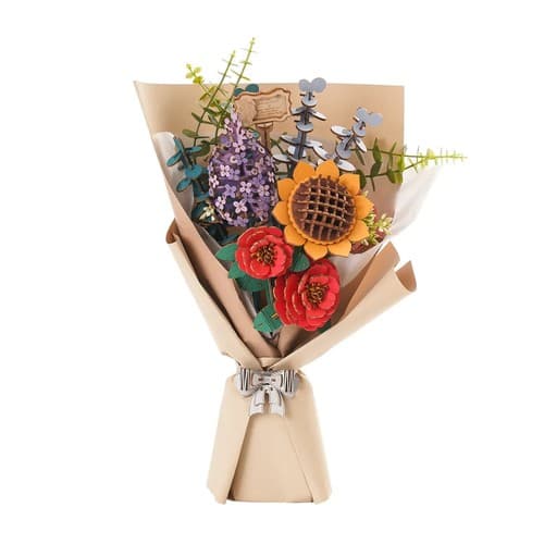 Rowood DIY Wooden Flower Bouquet 3D Wooden Puzzle - image 1