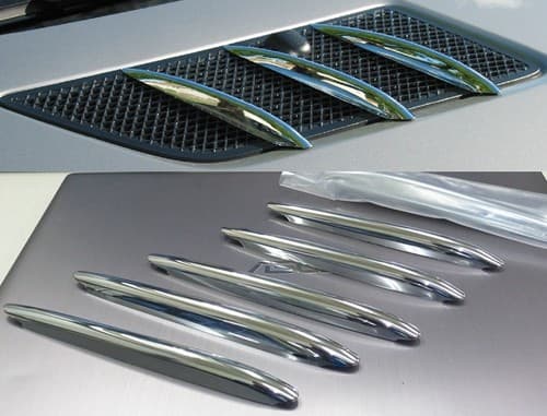 Deluxe 6x Hood Vent Grill Trims for Mercedes Benz W166 ML X166 GL by Royal Chrome - image 1