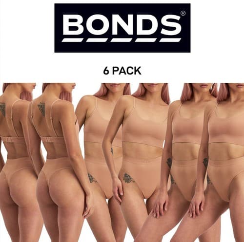 Bonds Women's Bases Seamless Gee String Stretch and Comfort T-Back 6 Pack WRYL - image 1