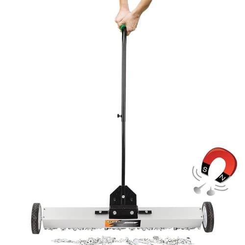 36" Retractable Magnetic Floor Sweeper with 30-pound Heavy-Duty Rolling Pickup - image 1