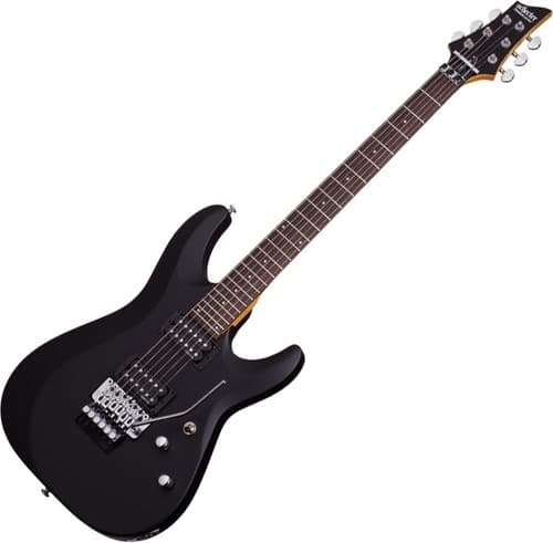 Schecter C-6 Deluxe Satin Black SBK Electric Guitar with Gig Bag - image 1