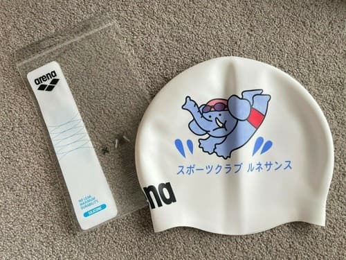 Arena Silicone Swimming Cap for Adults - White - image 1