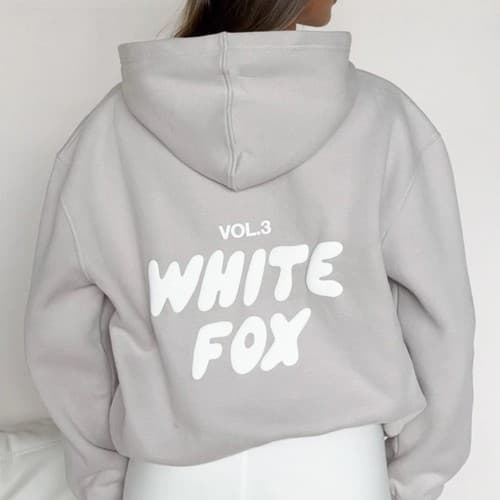 NWT White Fox Offstage Oversize Hoodie Vol. 3 Moon color size S/M EXDAL355-10 - image 1