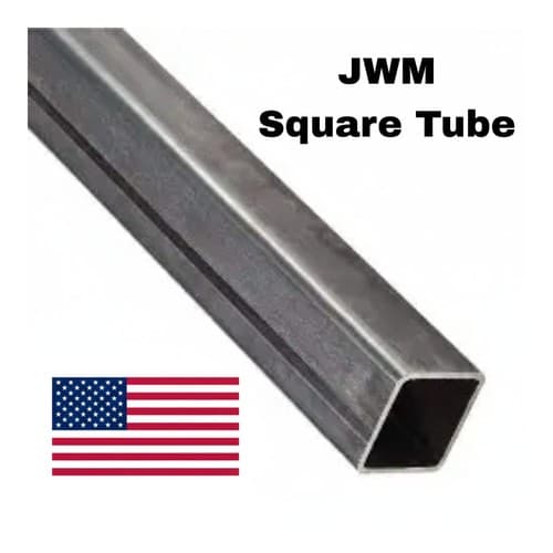 2" x 2" x 0.083" (14ga) Carbon Steel Square Tubing - 12" Length - image 1