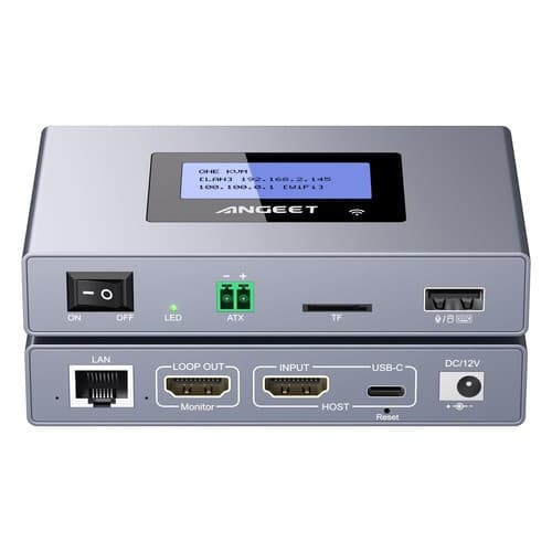 ANGEET ONEKVM Wi-Fi Remote KVM Over IP 4K IP KVM Remote Control PC Server - image 1