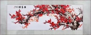 Grace Art Large Asian Silk Embroidery Art Wall Hanging - image 1