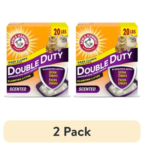 (2 pack) ARM & HAMMER Double Duty Cat Litter, Advanced Odor Control Clumping - image 1