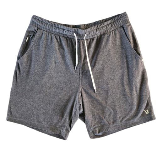 Vuori Ponto Performance Shorts 7" inseam Mens Large Charcoal Heather Grey V344 - image 1
