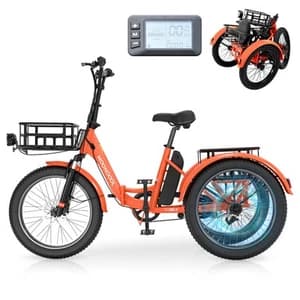 MOONCOOL Electric Trike for Adults 500W Folding 3 Wheel Electric Bicycle - image 1