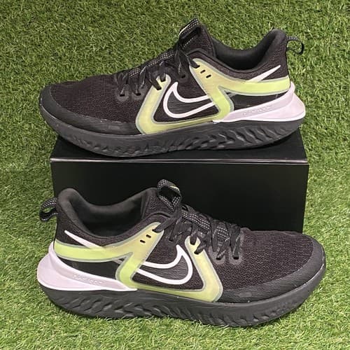 Nike Legend React 2 Black Ghost Green Men's Running Shoes US Size 9.5 - image 1