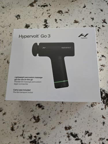Hyperice Hypervolt Go 3 Lightweight Massage Gun with Case - Black - Sealed New - image 1