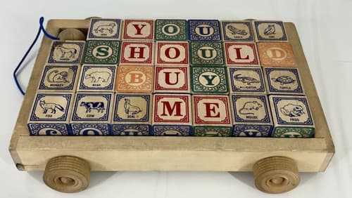 Uncle Goose Classic ABC Wooden Alphabet Stacking Blocks w/ Wagon Montessori B40 - image 1