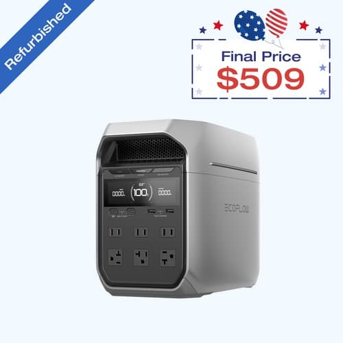 EcoFlow DELTA 3 Plus 1024Wh 1800W Portable Power Station LFP Battery Refurbished - image 1
