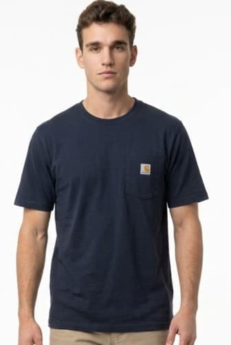 Carhartt Men's Workwear Pocket T-shirt - Navy, XL (K87) - image 1