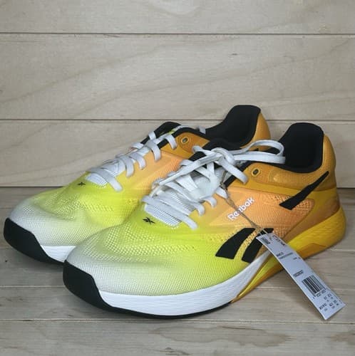Reebok Nano X5 Chalk Black Electric Amber Training Shoes - Men's Size 9.5 New - image 1