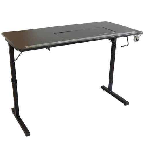 SewingRite SewStation 101 Portable Folding Sewing Table with Steel Legs, Black - image 1