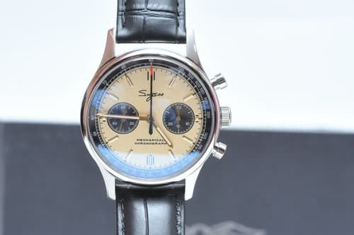 Sugess Pilot Military Mechanical 40mm Hand Wind Panda Watch Sapphire Chronograph - image 1