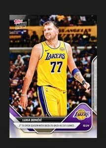 2025-26 TOPPS NOW NBA #24 LUKA DONCIC LAKERS BACK TO BACK 40/10/5 GAMES PRESALE - image 1