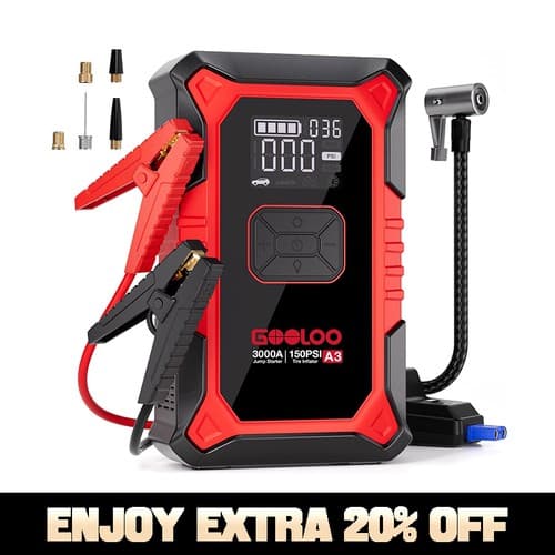 GOOLOO A3 Jump Starter with Air Compressor, 3000A Portable Car Battery Booster - image 1