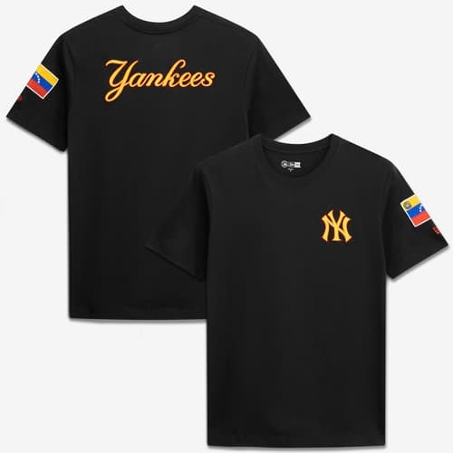 Men's New Era Black New York Yankees Venezuela Country Flag T-Shirt - image 1