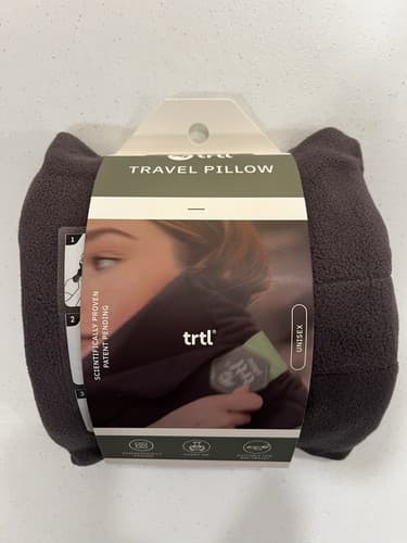 Trtl Travel Pillow Original Ergonomic Neck Support Unisex Gray O/S NWT NEW - image 1