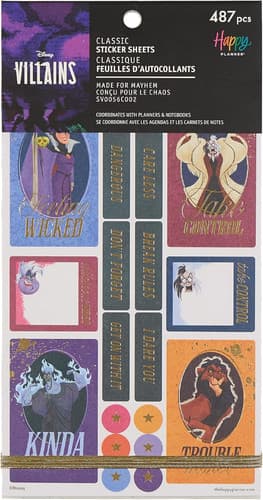 Happy Planner Disney Villains 30-Sheet Sticker Set for Planners, Calendars, and Scrapbooking - image 1