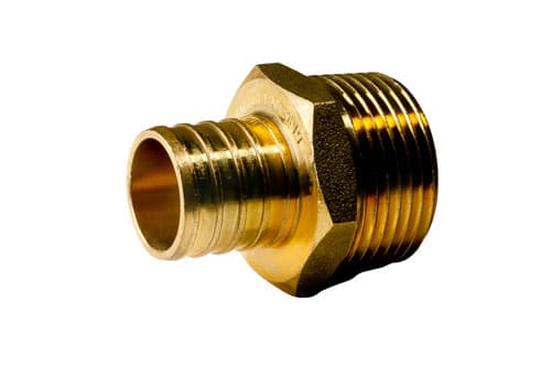 25 Pack XFITTING 1" Pex-B x 1" Male NPT Threaded Adapter, Lead Free Brass - image 1
