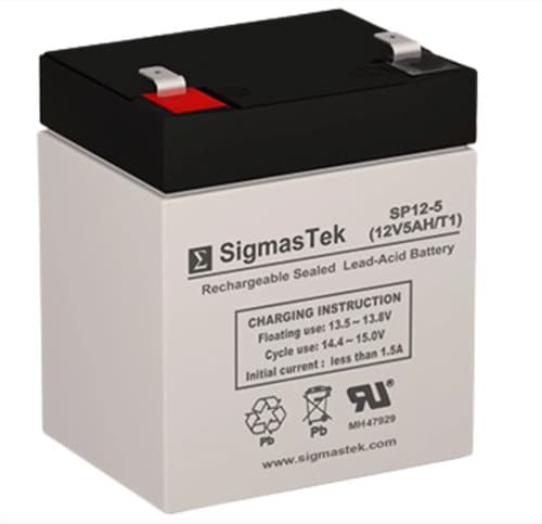 SigmasTek SLA Rechargeable Battery Replaces Leoch DJW12- 4.5 12V 5 AH F1 Battery - image 1