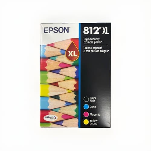 Epson 812XL Black/Color Ink Cartridges 4-pack Genuine New Sealed - image 1