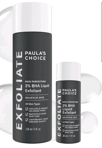 Paula's Choice Skin Perfecting 2% BHA Salicylic Acid Liquid Exfoliant 4 oz & 1oz - image 1