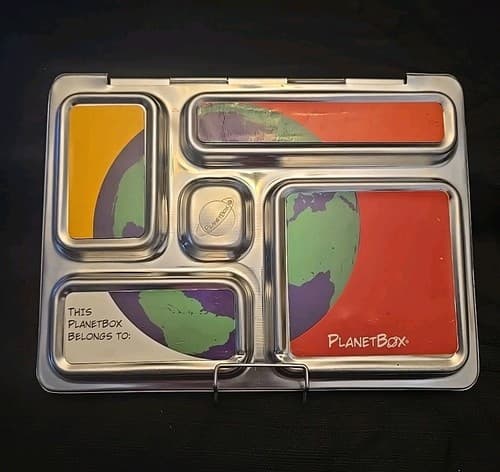 PlanetBox Rover Stainless Steel Bento Lunch Box Compartment Earth - image 1