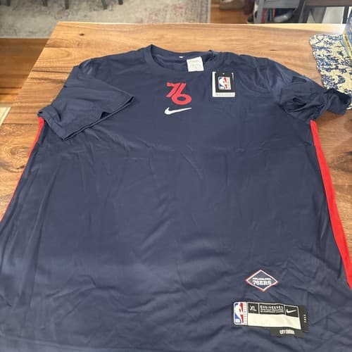 Nike Men's Philadelphia 76ers NBA City Edition T-Shirt NAVY XL - image 1