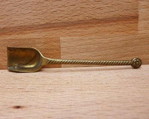 Vintage Mini Brass Scoop (1945-52) Made in Occupied Japan 3" Long - image 1