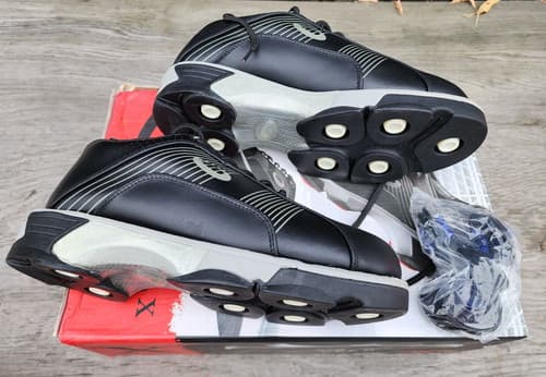 Goldline Men's Curling Shoes Quantum X Size 7 USA Black & Grey - image 1