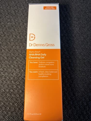 NEW Dr Dennis Gross AHA/BHA Daily Cleansing Gel - 7.5 oz / 225mL NEW IN BOX - image 1