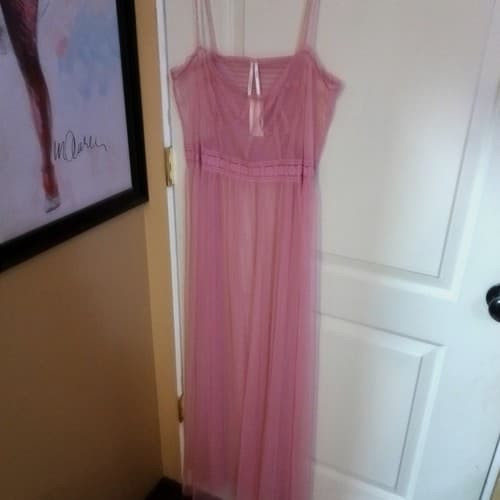 Anthropologie Pink Mesh Maxi Dress Size XL - New with Tags - image 1