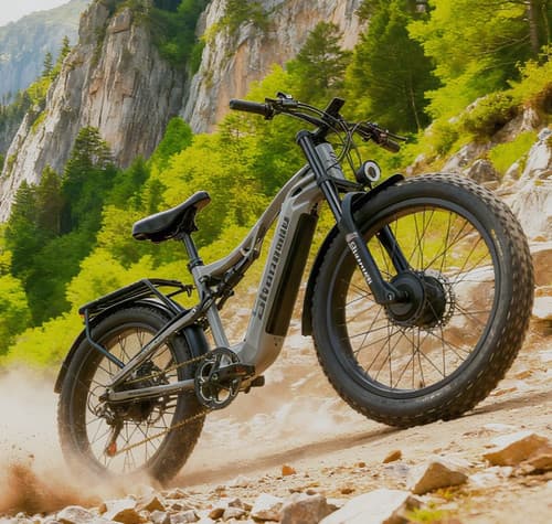 Shengmilo S600 26" Electric Mountain Bike Dual Motor 48V 17.5Ah Fat Tire E-Bike Off-Road MTB - image 1