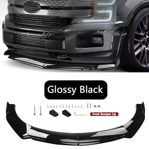 Front Bumper Lip Spoiler Lower Splitter Gloss Black for Ford F150 Truck - image 1