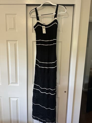 New With Tags Abercrombie & Fitch Crochet Maxi Dress - 100% Cotton - Small Tall - image 1