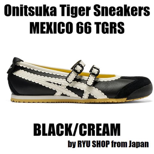 Onitsuka Tiger Women Sneakers MEXICO 66 TGRS 1182A678.001 BLACK / CREAM - image 1