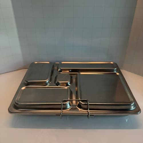 PlanetBox Rover Stainless Bento Lunchbox 5 Compartment Divided Tray Box Only - image 1